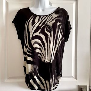 Zebra 🦓 Top with Rhinestone Eyes